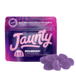 Jaunty Dreamberry Fast-Acting Gummies – 1:1:1 THC CBD CBN 10-pack tin