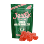 Jaunty Sour Watermelon THC Gummies – 10-pack bag with 10mg per gummy